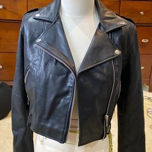 Cropped Leather Jacket
